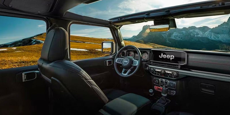 Jeep Interior View of mountains