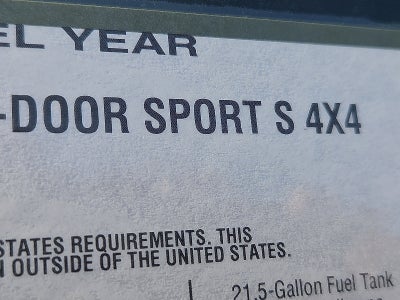 2026 Jeep Wrangler WRANGLER 4-DOOR SPORT S