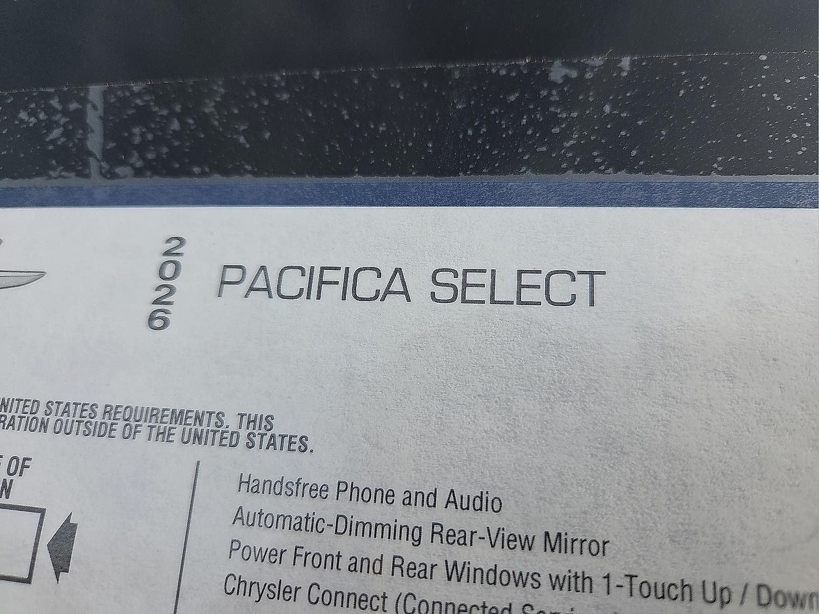 2026 Chrysler Pacifica PACIFICA SELECT