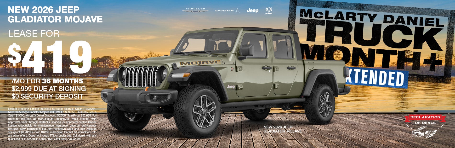 New 2026 Jeep Gladiator Mojave