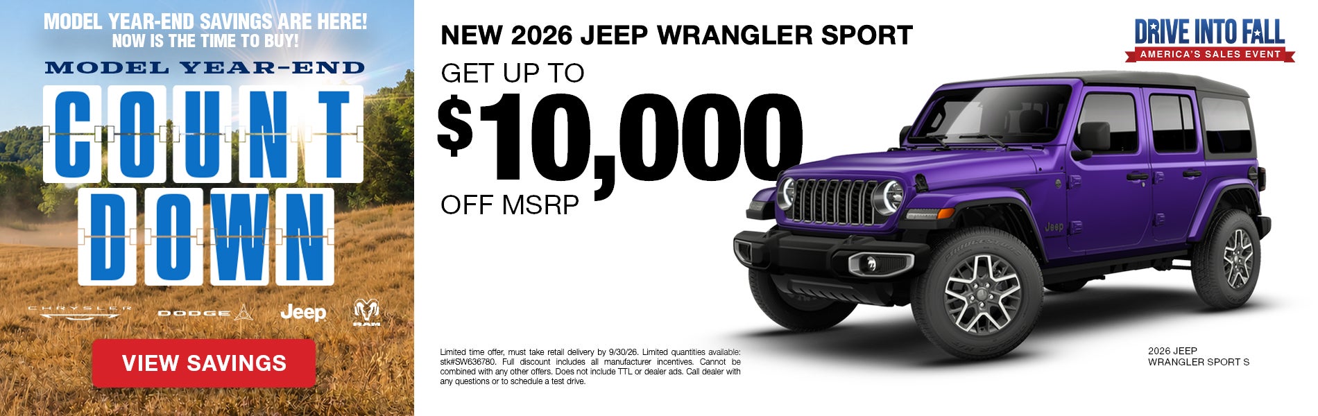 New 2026 Jeep Wrangler Sport